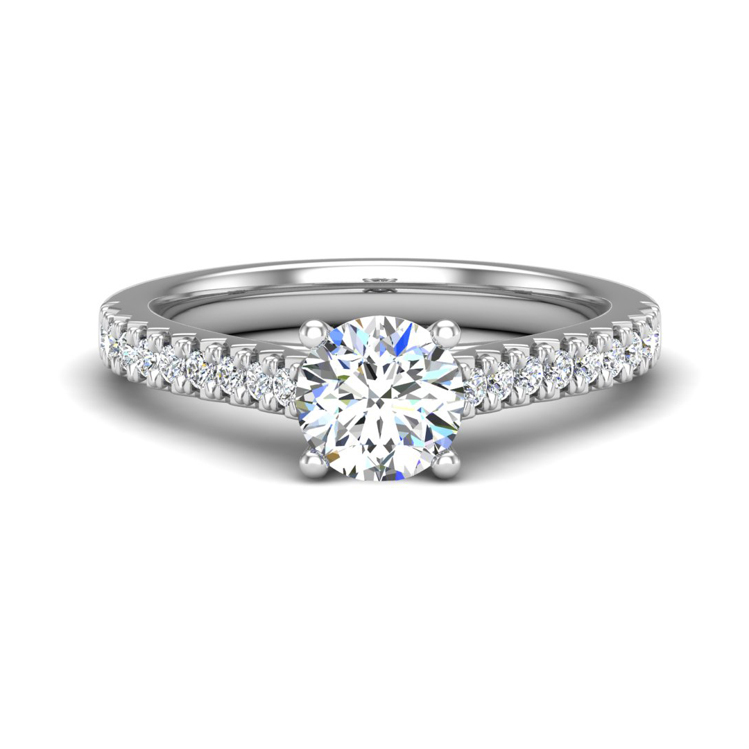 Gianna French Pave Cathedral Engagement Ring